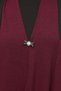 Large Size Women's Seasonal High Quality Mother Burgundy Asymmetric Cardigan - 3