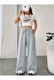 Women's Gray Baggy Loose Fit Flexible Comfortable Fabric Sweatpants Shah Modahgd