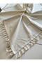 100% Cotton Natural Linen Fabric with Tassels - 4