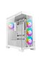 حقيبة ألعاب Nebula MID Tower ATX للكمبيوتر الشخصي باللون الأبيض