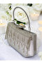 Gray Satin Women's Evening Dress Bag