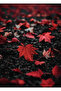 Hari̇kabi̇rev | Red-Grey Leaves Combination | Framed Glass Table 3 Pieces Vertical - 3