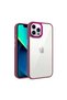 Apple iPhone 13 Pro Compatible Case Guard Camera Protected Silicone Case Red