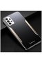 Samsung Galaxy A13 Compatible Case Metal Mitras Case (Silicone Edge) Gold