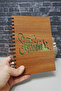 Istanbul Written Wooden Cover Notebook - Lined Notebook - Agenda - School Notebook (A5 - 120 Pages) - 3