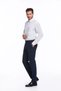 Classics Men's White Easy-Iron Regular Fit Wide Cut Classic Collar Pocket Shirt - 3