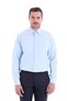 Classics Men's Ice Blue Easy-To-Iron Regular Fit Wide Cut Classic Lapel Shirt with Pockets - 2