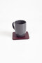 Leather Coaster Claret Red 3 Pieces - 3