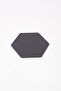 Anthracite Hexagonal Leather Coaster - 3