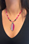 Pink Agate and Hematite Natural Stone Pink Quartz Natural Stone Nib Gold Accessory Special Design Handmade Necklace - 6