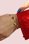 Double Thin Italian Chain and Heart Detailed Steel Bracelet Gold Color - 5