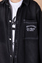 Black Text Embroidered Jean Shirt T-Shirt and Boy's 2 Piece Set 20035 - 2