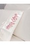 Relief King Size %100 Cotton Tie-Detail Bed Sheet Lı Duvet Cover Set - Ecru/Red - 7