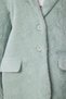 Women's Green Double Breasted Lapel Long Faux Fur Coat Fn03434 - 5