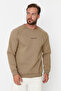 Mink Regular/Normal Cut Raglan Sleeve Letter Printed Sweatshirt Tmnaw22Sw0726 - 6