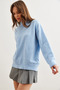 Women's Baby Blue Half Fisherman Loose Fitting Knitwear Sweater Kzk- 19000875 - 4