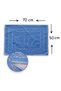Soffy Cotton Blue & Blue 2-Piece Bath Mat 100% Cotton Foot Mat Towel Machine Washable - 6