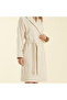 Solid Unisex Bathrobe Ecru - 5