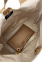 Women's Vegan Beige Cap Shoulder Bag - 4