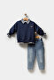 Baby Boy Shirt Sweatshirt and Denim Pants 3-Piece Set 9064 Spr - 5