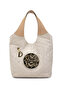Women's Vegan Beige Cap Shoulder Bag