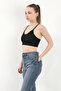 Women's Strappy Ribbed Fleto Slim Fit Bustier Black - 9027 - 3