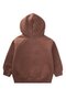 Hooded Zippered Cardigan for Ages 1-10 Brown - 3