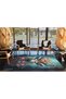 Multicolored Deer Animal Patterned Decorative Washable Carpet Miravip8481 - 3