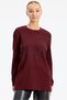 Burgundy Rayon Tunic - Stone Printed on the Front - 2