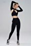 Stitch-Free Long-Sleeve Finger-Detail Aurora Cover Crop Top - 6