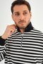 Vertical Collar Zippered Sweatshirt (Unx-00247) - 8
