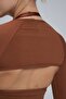 Stitch-Free Long-Sleeve Finger-Detail Aurora Cover Crop Top - 2