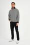 Vertical Collar Zippered Sweatshirt (Unx-00247)