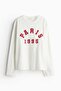 Long-sleeved jersey top
