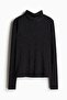 Viscose polo-neck top