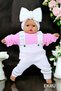 3-Piece Knitwear Baby Set with Hairband and Ruffled Cross Strap Leggings and Thessaloniki Knit Sweater