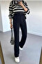 Women's Black High Waist Shaping / Sculpting Flared Leg Palazzo Pants - 2