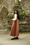 Salmon Color Stamp Long Winter V-Neck Gilet Dress - 5