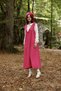 Pink Stamp Long Winter V-neck Gilet Dress and Stamp Hat (set of 2) - 6