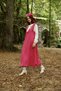 Pink Stamp Long Winter V-neck Gilet Dress and Stamp Hat (set of 2) - 4