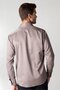 Classic Fit Long Sleeve Cotton Plain Men's Gray Shirt - 4