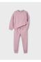 Embossed Pattern Girls' Tracksuit Set_Mnvs4891