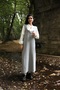 Gray Stamp Long Winter V-Neck Gilet Dress - 4