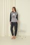 Women's Young Winter Warm Fleece Pajamas Set - 5