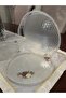 3Pcs Monocrystalline Gold Silvery Party Christmas Presentation Tray (Round) - 2