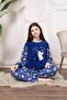 Girl's Teddy Bear Figured Plush Fleece Pajama Set - 2