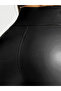 Women's High Waist Recovery Full Fit Leather Leggings with Chintered Inside - 4