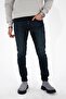 Men's Dark Navy Blue Slim Fit Stretchy Lycra Denim Jeans Trousers Hlthe001931 - 3