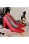 Giort Red Skin Heeled Shoes - 4