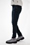 Men's Dark Navy Blue Slim Fit Stretchy Lycra Denim Jeans Trousers Hlthe001931 - 4